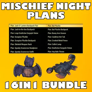 All 16 Mischief Night Plans Bundle