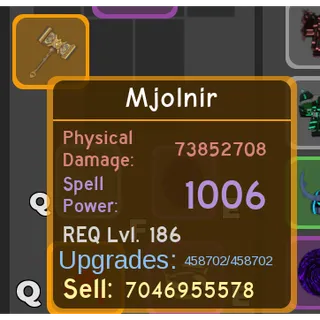 Mjolnir 73.8m VERY HIGH POT | DUNGEON QUEST REBORN