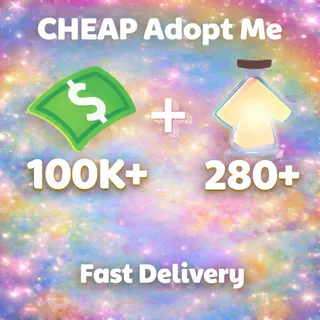 Adopt Me 100K+ Buck 💸 + 280+ age potion