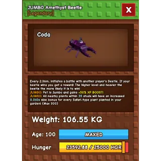 Titanic/Godly Jumbo Amethyst Beetle