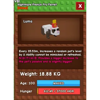 Nightmare French Fry Ferret