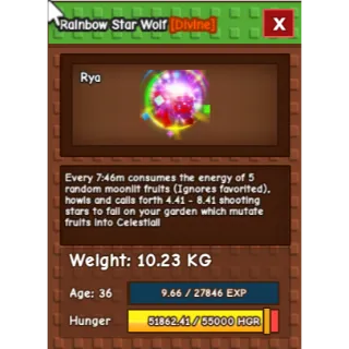 Rainbow Star Wolf