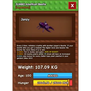 Godly/Titanic Amethyst Beetle