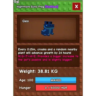 Nightmare Semi Huge Echo Frog 15sec