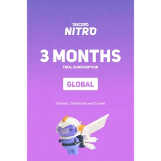 Discord Nitro 3 Months Trial