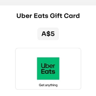 $5 Australian Uber eats gift card