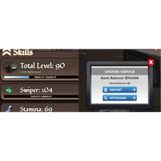 Account Swiper 90+ | Random Money 1M - 1.5M | Blockspin | Roblox | Block spin