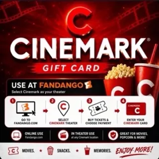 $50.00 Cinemark Theatres Gift Card | Redeem via Fandango for Cinemark Movies