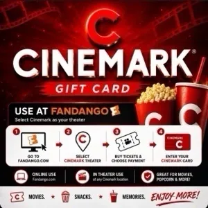 $20.00 Cinemark Theatres Gift Card