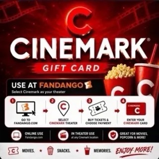 $45.00 Cinemark Theatres Gift Card | Redeem via Fandango for Cinemark movies