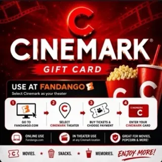 $40.00 Cinemark Theatres Gift Card | Redeem via Fandango For Cinemark Movies