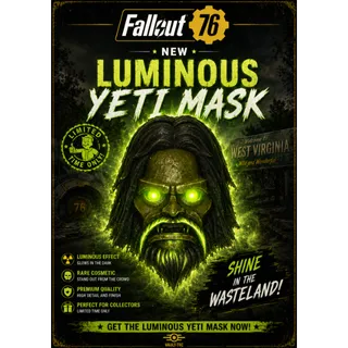 Glow-in-the-dark Yeti mask
