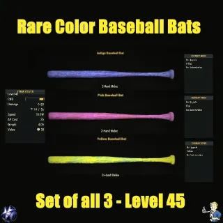 ⭐RARE⭐ Colors Bat Set of 3 - Level 45