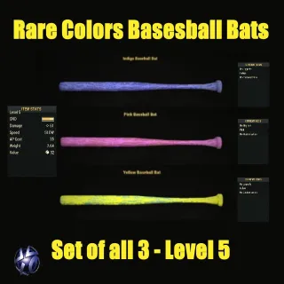 ⭐RARE⭐ Colors Bat Set of 3 - Level 5