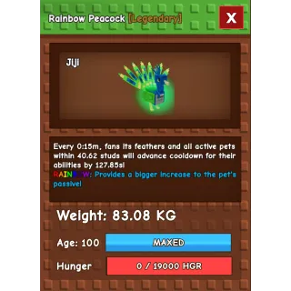 TITAN RAINBOW PEACOCK 15S // 83.08 KG