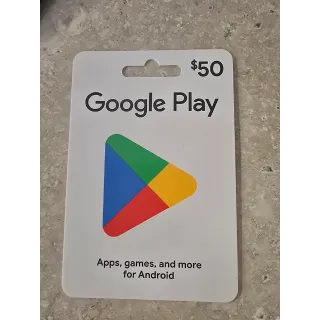 $50.00 USD Google Play