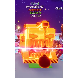 Go up for brainrots Wreckzilla 67 Cyber