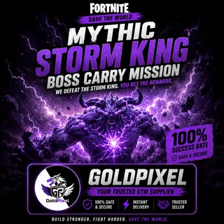 Fortnite STW Mythic Storm King Boss Carry | Fast & Safe | All Platforms