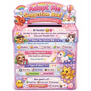 🐾✨ Adopt Me Suggestion Box!🦄💌