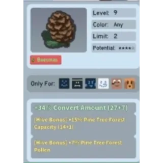 Bee Swarm Simulator Pine Cone Beequip