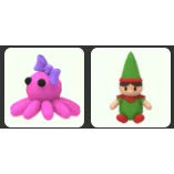 Adopt Me Octopus Plush + Elf Plush