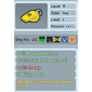 Bee Swarm Simulator Whistle 2% supercrit power hive bonus