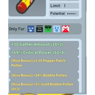 Bee Swarm Simulator Camphor Lip Balm 3% Gold Bubble Pollen Hive Bonus