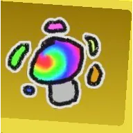 Bee Swarm Simulator Prismatic Mushroom Sticker
