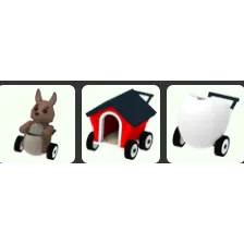 Adopt Me Kangaroo Stroller + Doghouse Stroller + Hatched Egg Stroller