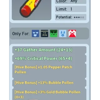 Bee Swarm Simulator Camphor Lip Balm 3% Gold Bubble Pollen Hive Bonus