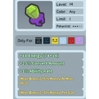 Bee Swarm Simulator Candy Ring 6% Honey at hive fully waxxed