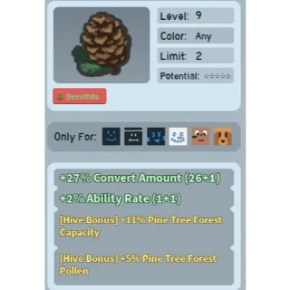 Bee Swarm Simulator Pine Cone Beequip