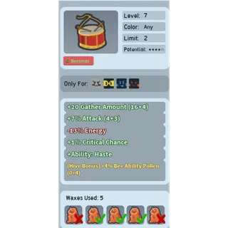 Bee Swarm Simulator 4 BAP Toy Drum