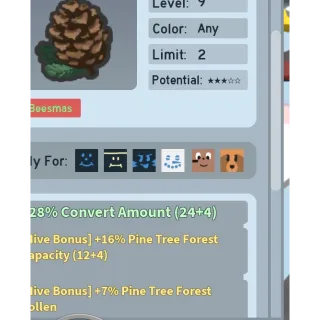 Bee Swarm Simulator Pine Cone Beequip