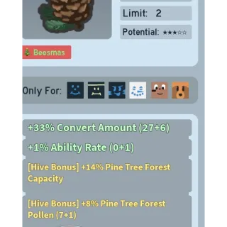 Bee Swarm Simulator Pine Cone Beequip