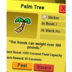Bee Swarm Simulator Palm Tree Sticker
