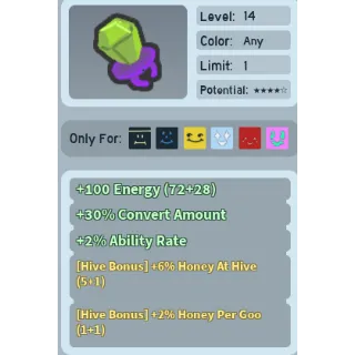 Bee Swarm Simulator Candy Ring 6% Honey at hive fully waxxed