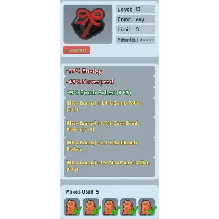 Bee Swarm Simulator Lump of Coal waxxed