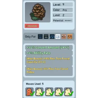 Bee Swarm Simulator Pine Cone Beequip