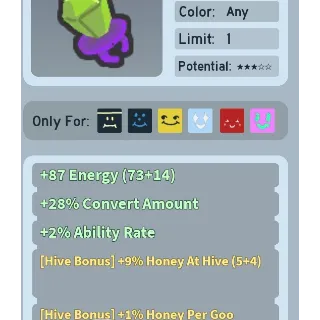 Bee Swarm Simulator Candy Ring 9% Honey at hive fully waxxed