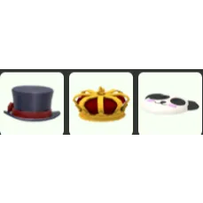 Adopt Me Panda Disc + Top Hat Disc + Crown Disc