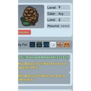 Bee Swarm Simulator Pine Cone Beequip