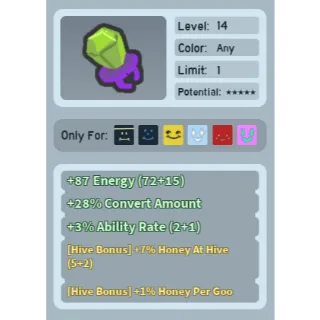 Bee Swarm Simulator Candy Ring 7% Honey at hive fully waxxed 