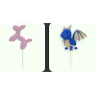 Adopt Me Rubber Dog Balloon + Dragon Balloon