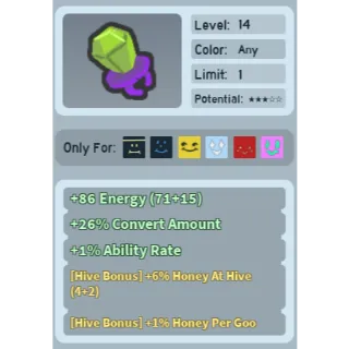 Bee Swarm Simulator Candy Ring 6% Honey at hive fully waxxed