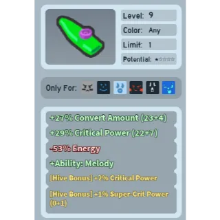 Bee Swarm Simulator Kazoo 2% Critical Power 1% Supercrit Power Hive Bonus