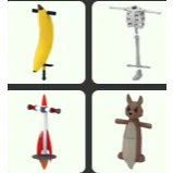 Adopt Me Skeleton Pogo + Kangaroo Pogo + Banana Pogo + Rocket Pogo