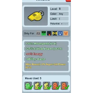 Bee Swarm Simulator Whistle 2% supercrit power hive bonus