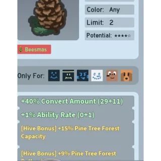 Bee Swarm Simulator Pine Cone Beequip