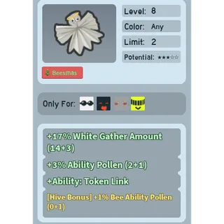 Bee Swarm Simulator Paper Angel token link ability + 1% bee ability pollen hive bonus